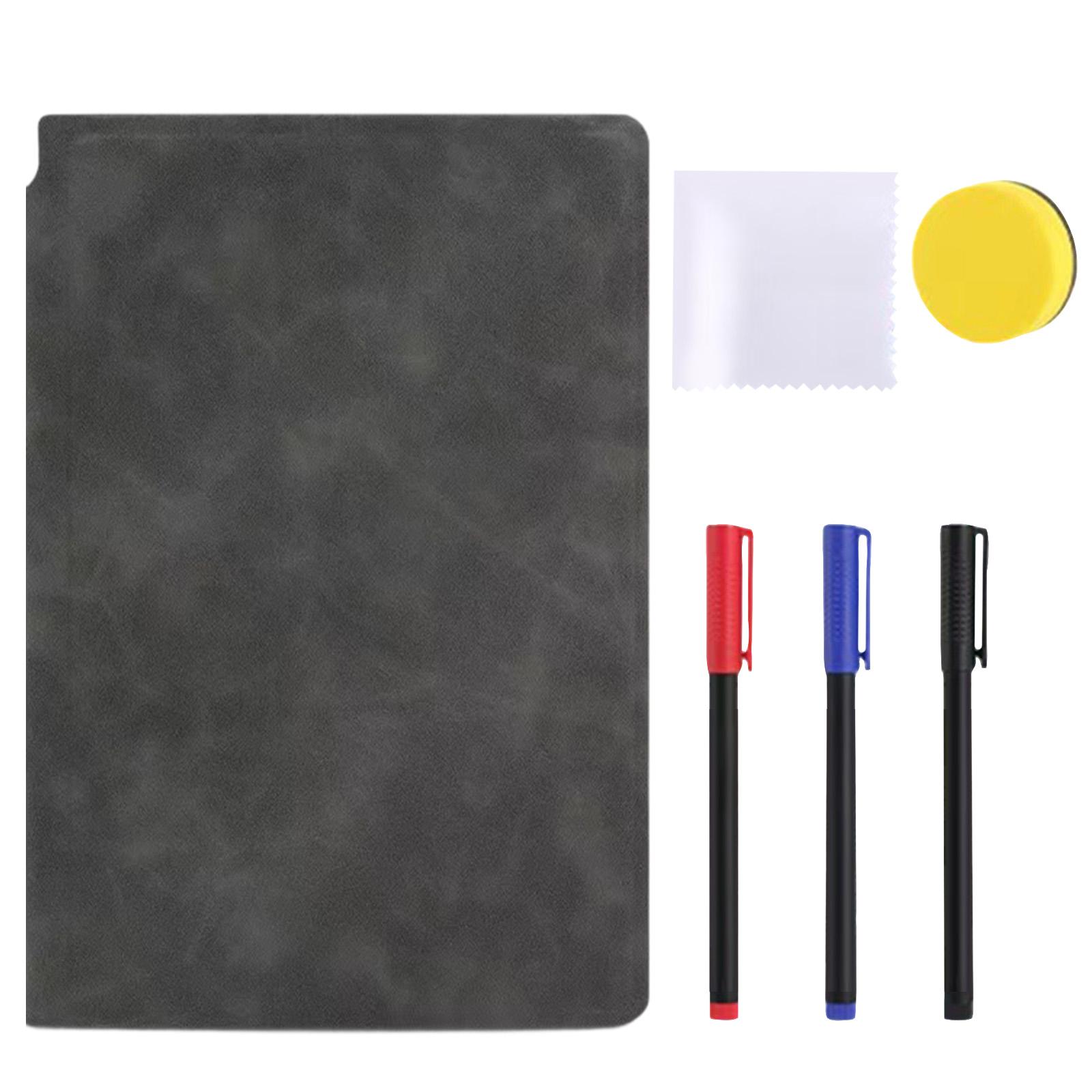 A5 Notepad Whiteboard, Portable Erasable Whiteboard For Notetaking, Reusable, With Erasable Pens And Cleaning Cloth,6ml