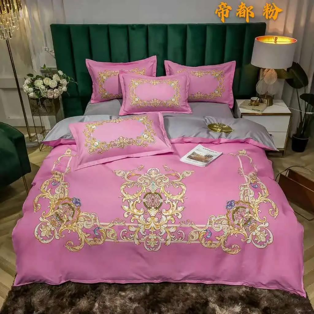 Funda Nórdica de Lujo Dorada Colorida de Moda Estilo Simple en Europa y América Diseño de Moda para Decoraciones de Dormitorio Regalos para Mujeres