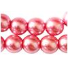 Lot of 100 Pearly Round Beads 8mm 8 Mm - Candy Pink