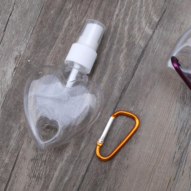 50ml Travel Bottle,Plastic Spray Bottles Keychain for Hand Sanitizer Conditioner Toiletry,Empty Refillable Container