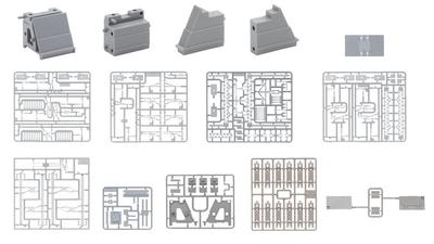 TOMYTEC TOMIX N-Spur Oberleitungsmast Shinkansen-Stil Stromversorgungsset, Damm S35 Viadukt S35, je 2 Sets, Diorama-Zubehör 3232