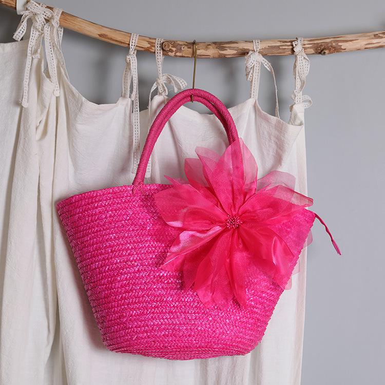 2025 Simple Straw Bag: Women's Pastoral Ins-Style Handbag for Beach Vacations