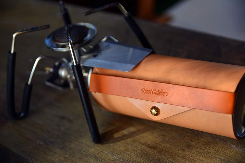 Roost Outdoors [Genuine Leather] CB Can 250g / 120g Gas Can Cover - Gas Can, Cassette Gas, Cassette Gas Cover, Genuine Leather Case (250g)