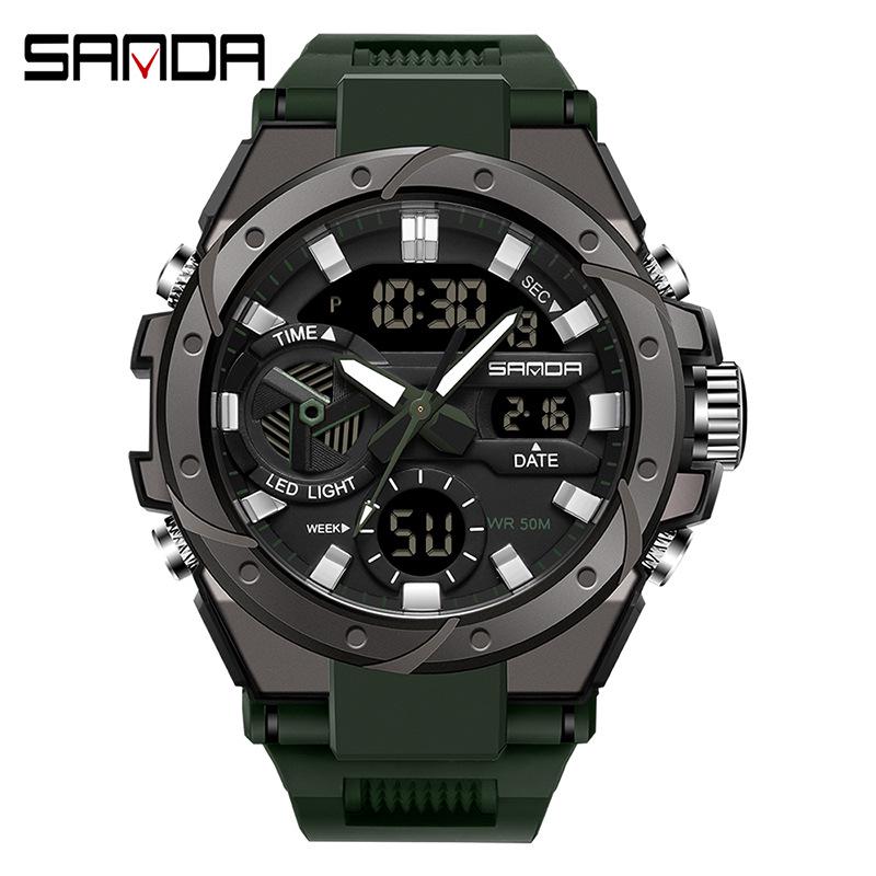 Sanda 6008 Multifunctional Men's Waterproof Sport Quartz Watch