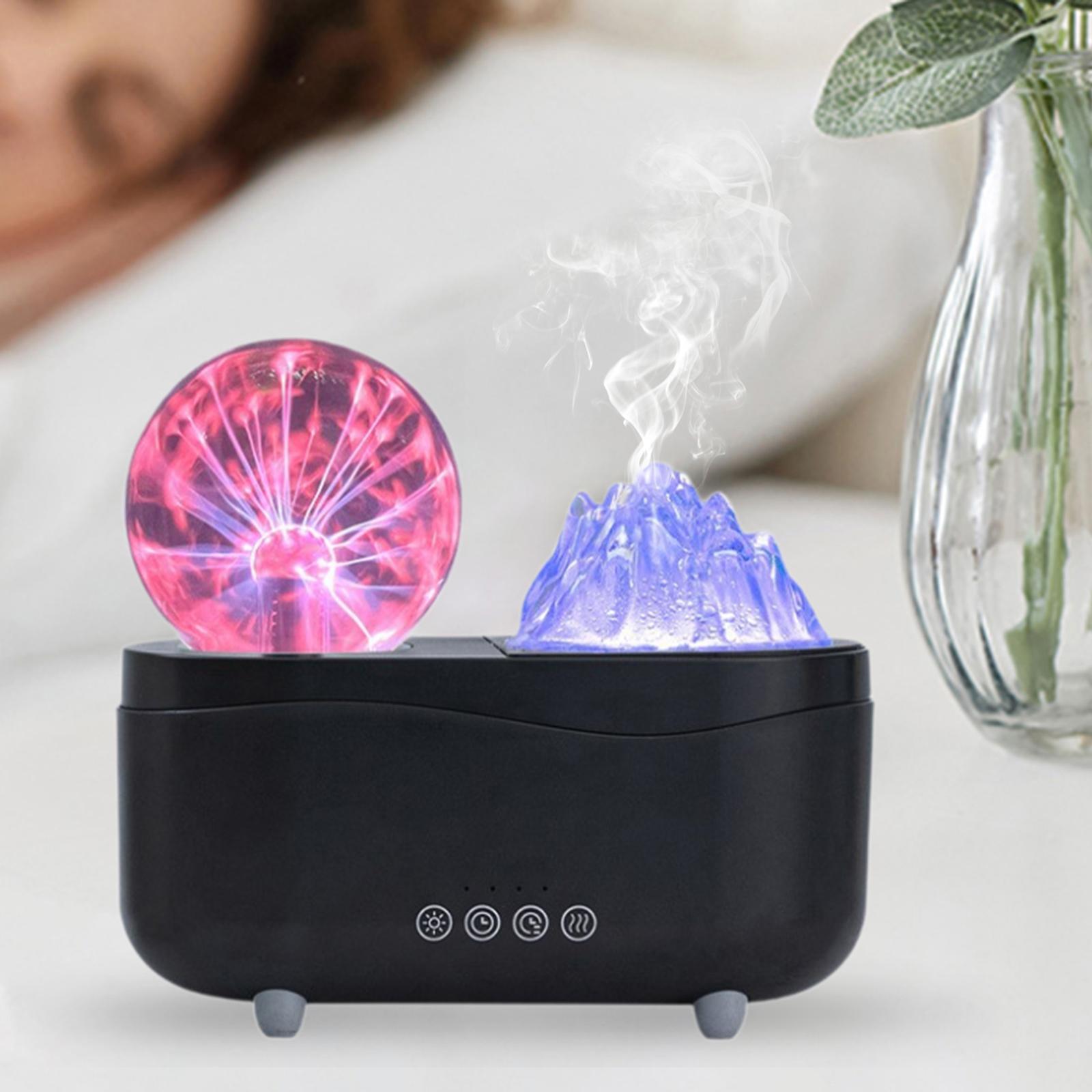 Simulation Flame Essential Oil Diffuser Essential Oil Flame Lamp for Home белый