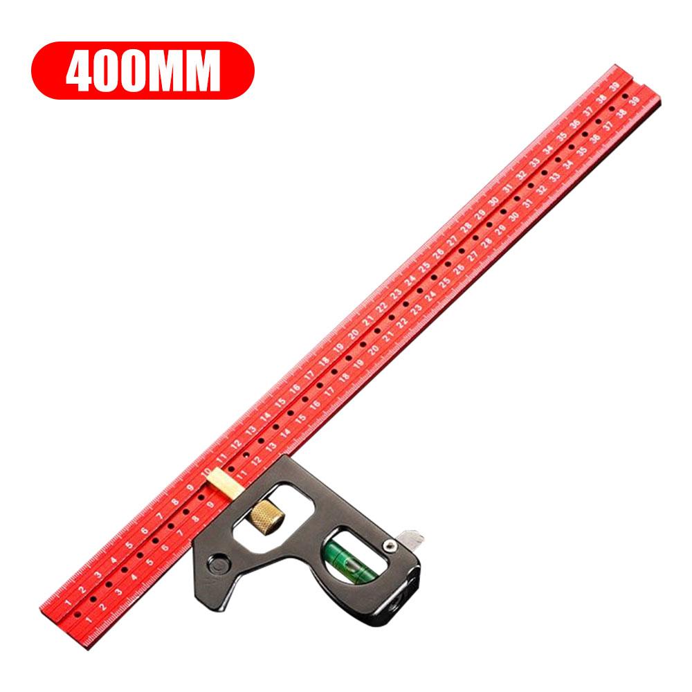 Woodworking Precision Pocket Ruler Metal Slide Ruler T Track Combination Ruler Marking Measuring Tool