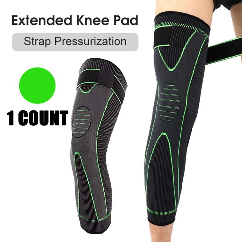 2 Pcs Compression Knee Pads Support Lengthen Stripe Sport Sleeve Arthritis Joint Pain Protector Elastic Kneepad Brace