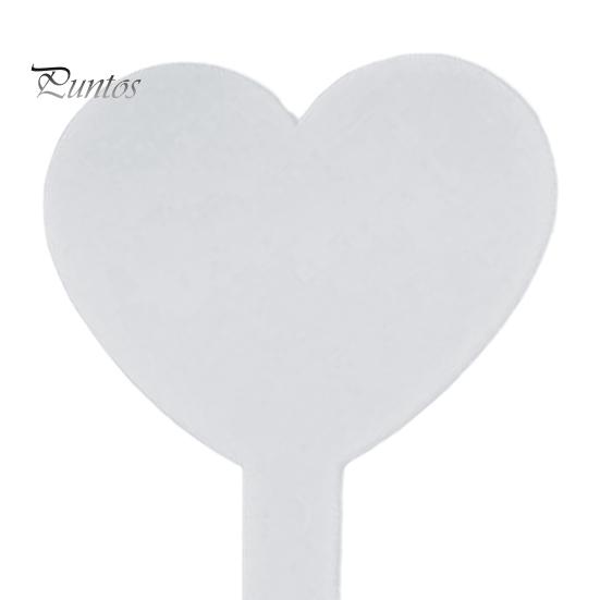 Plastic Plant Markers 100Pcs Heart Shape Tags Waterproof Gardening Labels Reusable for Pots Flower Beds Herb Gardens Identification