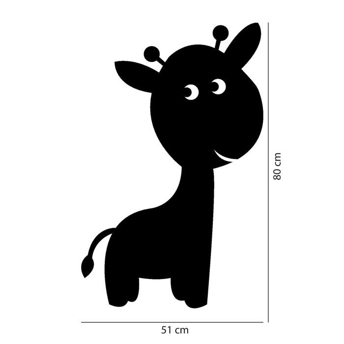 Giant Chalkboard Sticker Giraffe 80 X 58 Cm 1 Piece
