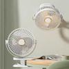 1 Set 720 Degree  Rotating Hanging Clip Fan Night Light Air Cooler Usb Rechargeable Electric Fan Outdoor Camping Small Fans Ventilador