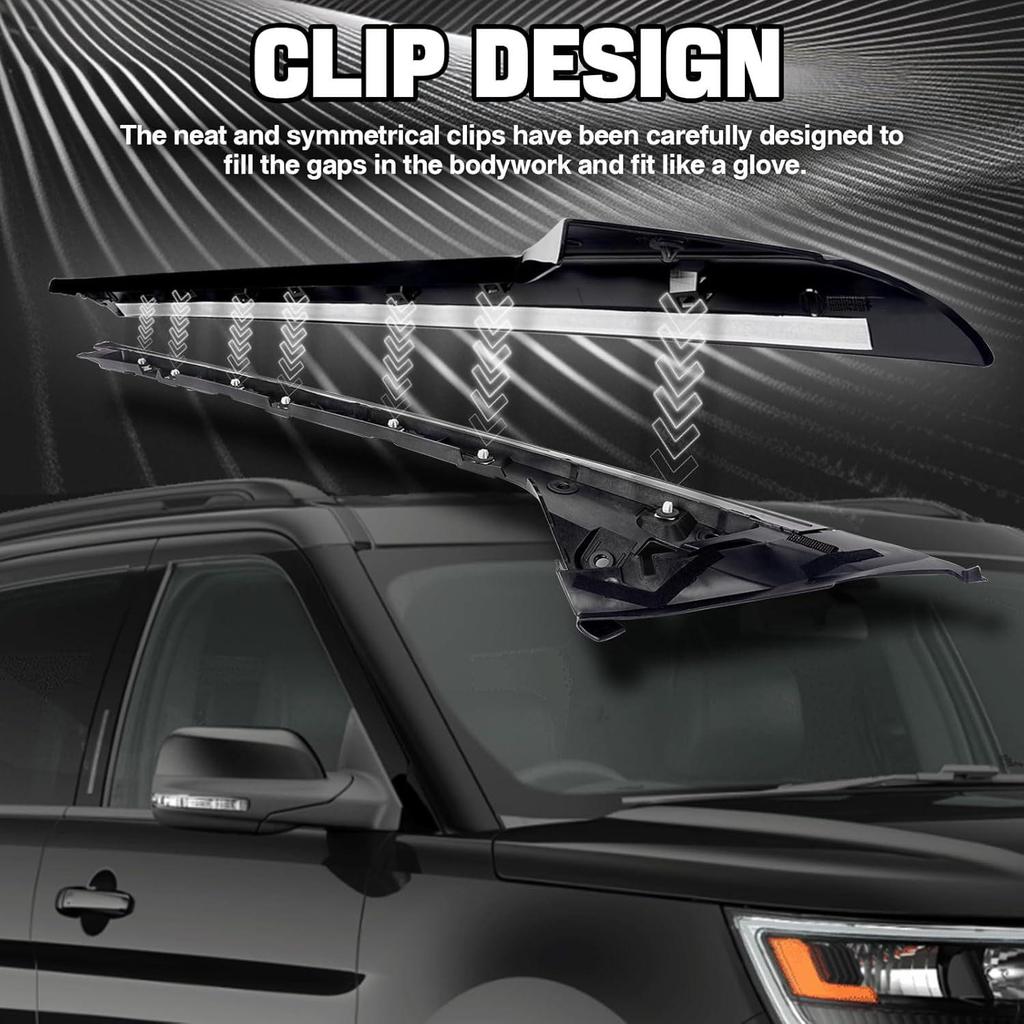 Ford Explorer Pillar Trim Compatible with OE BB5Z-7803144-AB, BB5Z-7803144-AA