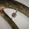 Серебряное кольцо с натуральным рубином 0.533ct, вес изделия 2,2 гр (2187851)