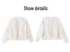 Women's 2025 Spring Chinese-Style Embroidered Color Block Cardigan - High-End, Loose Fit, Age-Reducing Fashion Jacket