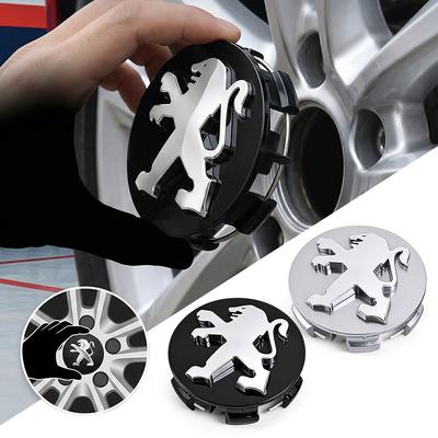 56/60mm Car Wheel Center Hub Cap Stickers Car Rims Dust-proof Cover Hubcaps For 107 108 206 207 208 301 307 308 405 406 407 408 508 607 807