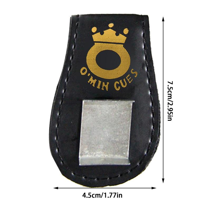 Magnetische Kreidetasche, Kreidehalter aus Leder für Billard-Queue, magnetischer Gürtelclip, kompaktes und fein genähtes Billard-Zubehör