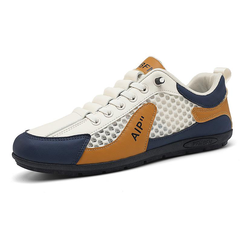 

Men s shoes mesh casual shoes summer new hollow breathable foot sneakers men s color matching trend lazy shoes 44