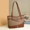 Large Capacity Handbag Women's Color Contrast Shoulder Underarm Bag Commuter Tote Bag