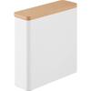 Slim Sanitario Storage Case Natural W14.7 X D4.7 X H15.6cm Rin, Divided Lid, Sanitary Supplies, Toilet Storage 10398