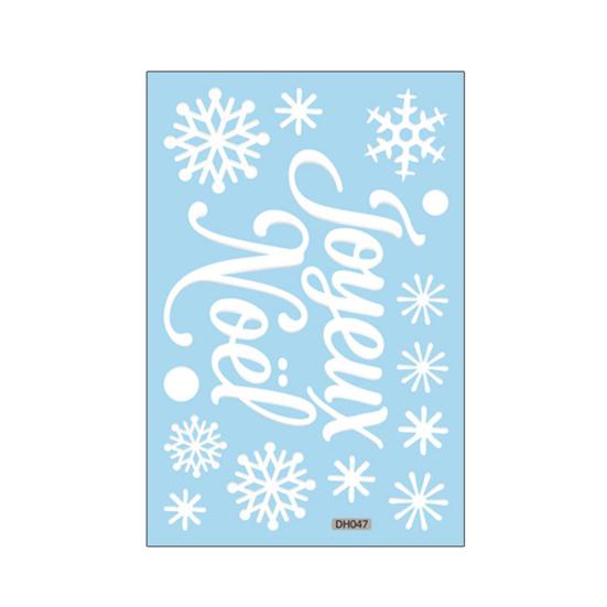 Christmas Window Sticker Removable Waterproof PVC Xmas Snowman Static Glass Cling Holiday Party Decoration Decal