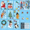 Christmas Snowman Static Stickers Window Glass Decor Snowflake Decals for Holiday Store Christmas Party Decoration