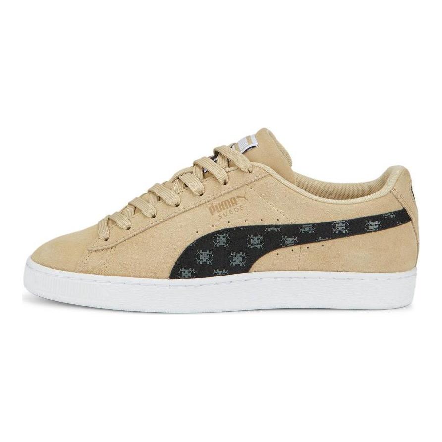 Puma Suede Classic T7 Light Sand Monogram Unisex Sneakers Tan Black White 388717-01