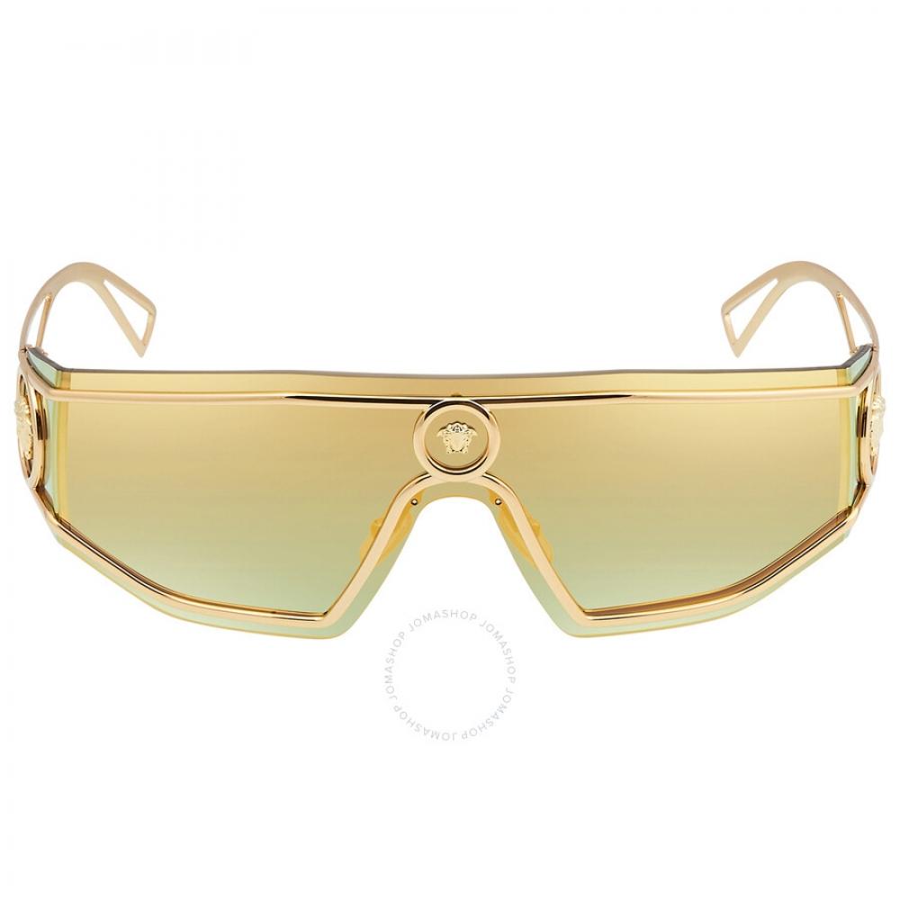VerSace Brown Mirror Gold Irregular Men S SunglaSSeS Ve2226 10027p 45