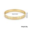 Fashion Gold Color Adjustable Opening Zircon Bangle Stainless Steel INS Style Bracelet For Women Party Jewelry Gift3
