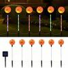Yousheng Solar Soccer Light Outdoor, 8 Modes Color Changing Football Garden Stake Light, Waterproof Landscape Lamp for Yard Patio Lawn, Sports Fan