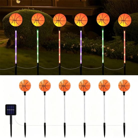 Yousheng Solar Soccer Light Outdoor, 8 Modes Color Changing Football Garden Stake Light, Waterproof Landscape Lamp for Yard Patio Lawn, Sports Fan