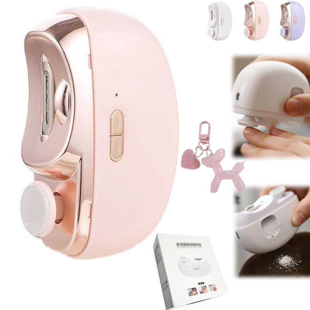 Electric Nail Clipper for Seniors, 3 In 1 Automatic Trimmer with Polishing, Rechargeable Design