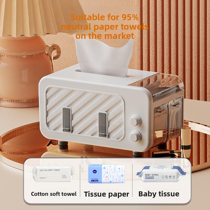 Desktop Paper Towel Creative Living Room Coffee Table Multifunction Remote Control Miscellaneous Toothpick Storage Box