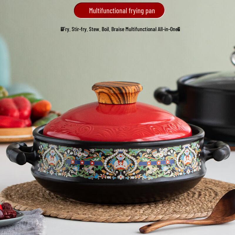 Smaltovaný keramický hrnec Huameiguan, 3,2 l