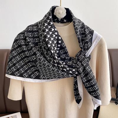 Design Luxe 90Cm Keperzijde Dames Sjaal Zonwerende Foulard Sjaal Hijab Vrouwen Haar Hijab Wikkels Zakdoek Bandana Echarpe
