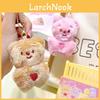 Entzückender Jinnew Cream Bear Plüsch-Schlüsselanhänger Braun und Rosa Paargeschenk Zubehör