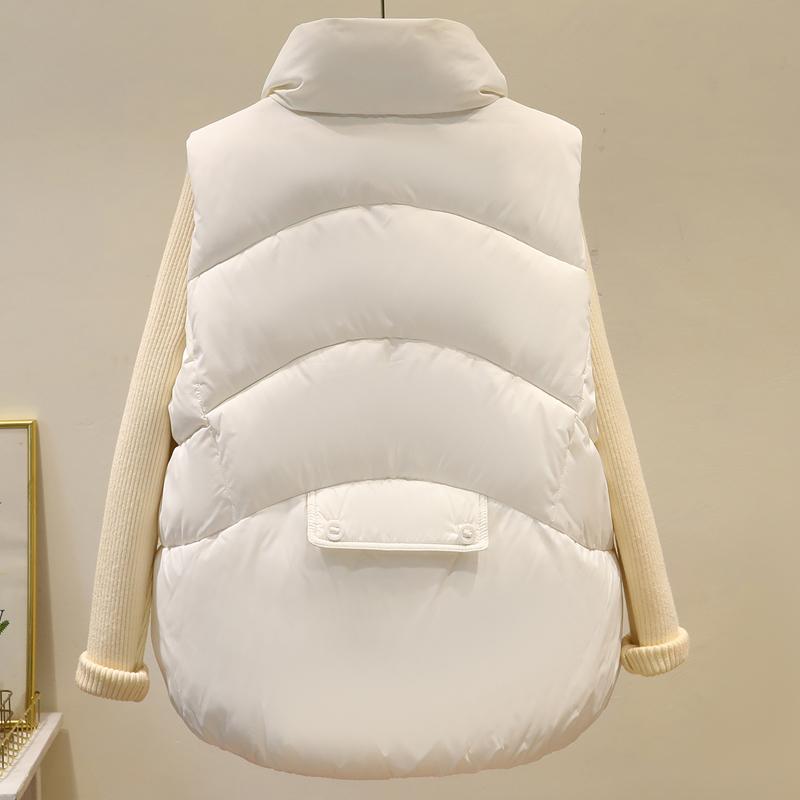 Módní dámská parka bez rukávů, zimní svrchní oblečení, elegantní tlustá teplá vesta, dámské krátké kabáty