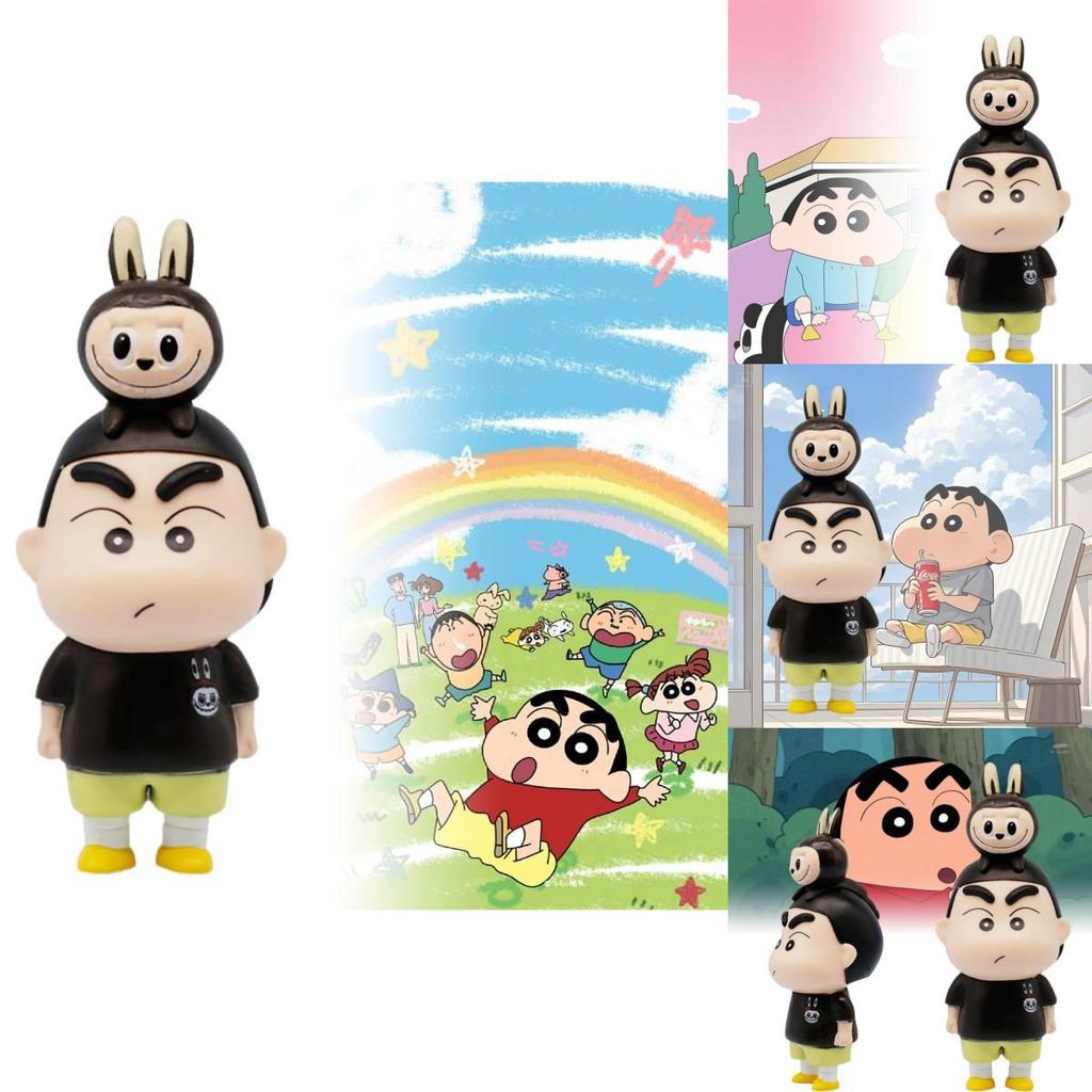 Adorable Crayon Shin Chan Labubu Figurine Perfect For Collectors And Fans Alike