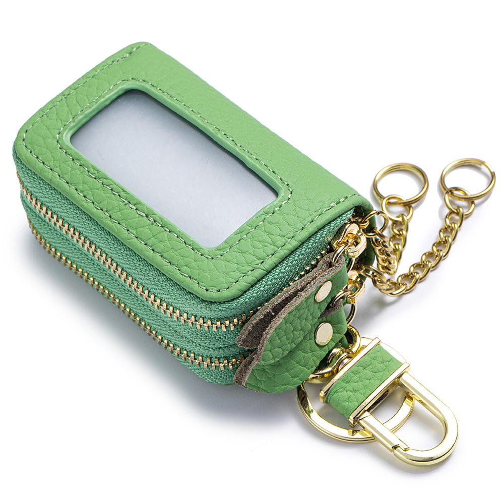Portachiavi in Vera Pelle Uomo e Donna Borsa per Chiavi Auto Multifunzione Doppia Cerniera Custodia per Chiavi Moda Portachiavi per Casa da Donna