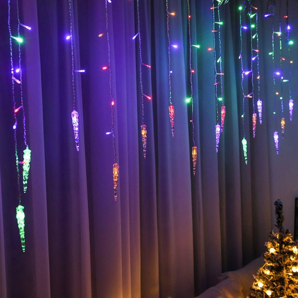 Plastic Fairy String Lights Multicolor White Curtain Lamp Colorful Party Lights  Home Decor