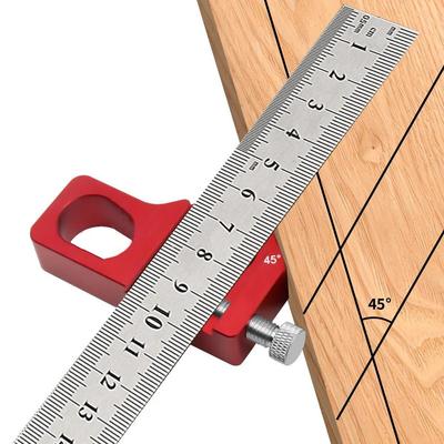45/90 Degrees Aluminum Alloy Steel Ruler Block Steel Ruler Limiter  Portable Positioning Block Stop Fixed Tool