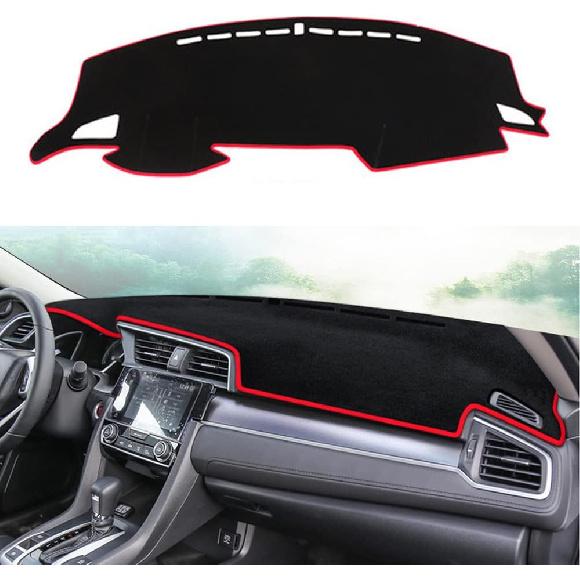 Dashboard Cover Dash Cover Mat Pad Carpet Custom Fit for Honda 10th Gen Civic 2016 2017 2018 2019 2020 2021 Accessories Anti-Skid Center Console