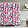 Watercolor Floral Shower Curtain Bathroom Decor Modern Waterproof Fabric Customizable Size Available Pink Green White Colors