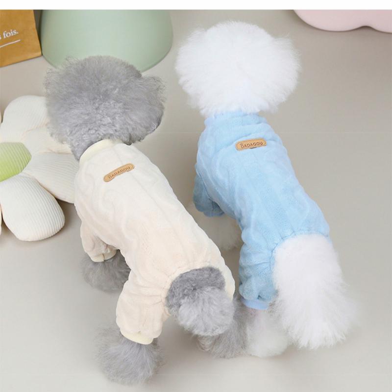 Fleece Dog Clothes Winter Warm Soft Pet Coat Jumpsuits for Small Dogs Cats Chihuahua Schnauzer Yorkshire Clothing Puppy Outfit