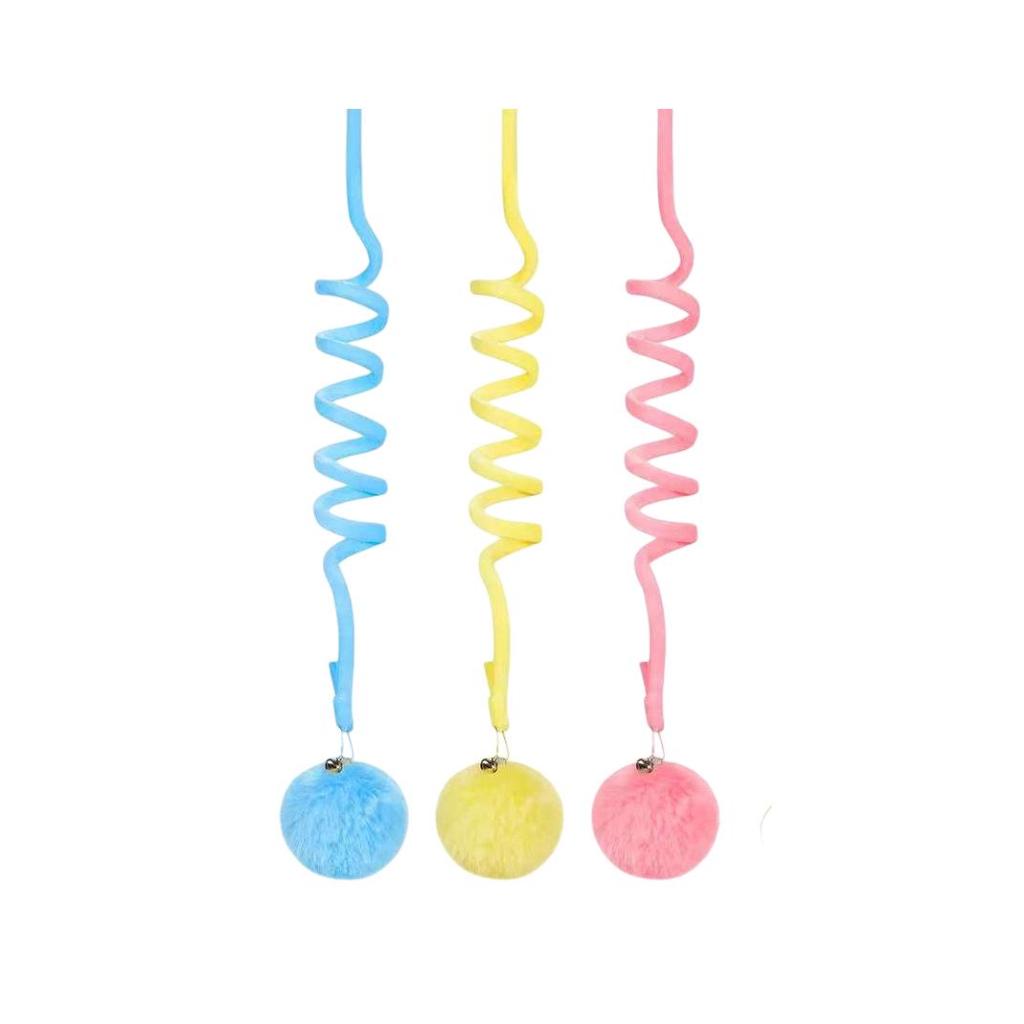 Cat Teasing Stick with Elastic Plush Ball - Self-Entertainment Toy for Kittens