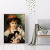 Black People Gentleman Portrait Poster Woman with Pearl Necklace Reading Canvas Painting Prints for Living Room Wall Home Decor