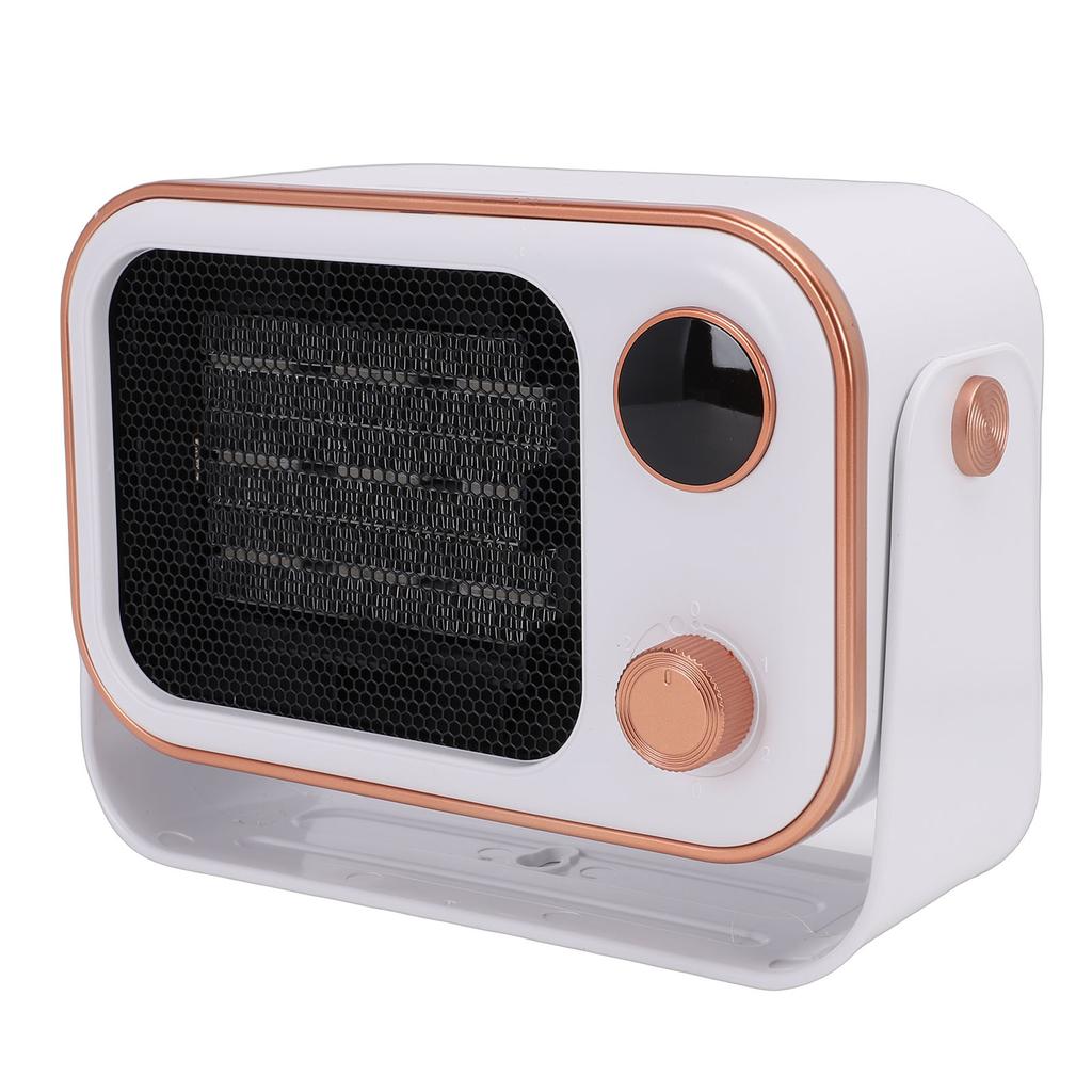 Desktop Heater Quiet Quick Heating PTC Ceramic Heater with 2 Speed Setting Tip Over Overheating Prevention for Indoor