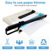Guillotine Paper Cutter With Safety Guard And Blade Lock Accurate Cutting Paper Slicer Nonslip Paper Trimmer 12 Sheets Capacity