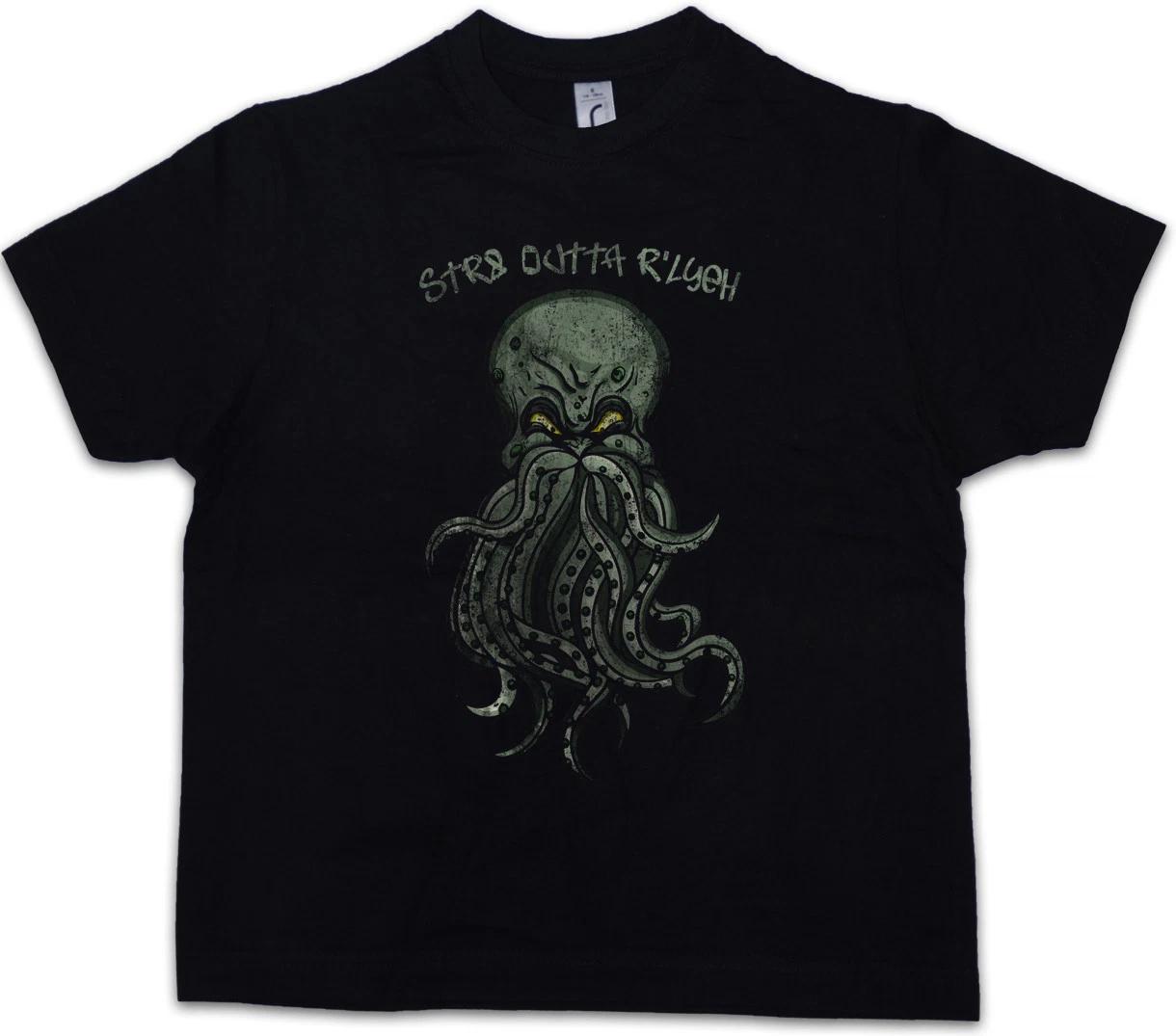 STR8 OUTTA R YLEH Kids Boys T-Shirt Horror Arkham Miskatonic Lovecraft Dunwich 130