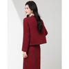 Women's Elegant Long-Sleeve Jacket & Midi Skirt Set