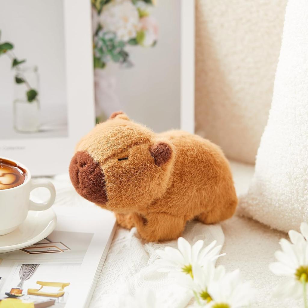 2 Pcs Animal Slap Bracelets Stuffed Animal Capybara Huggers Slap Bracelets 8.5'' Capybara Plush Toy Wrist Stuffed Animal Slap Band for Kids Birthday