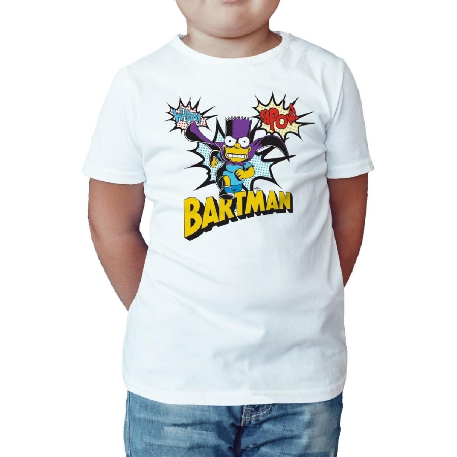Футболка для мальчиков The Simpsons Bartman Kapow 5-6 лет Белая S